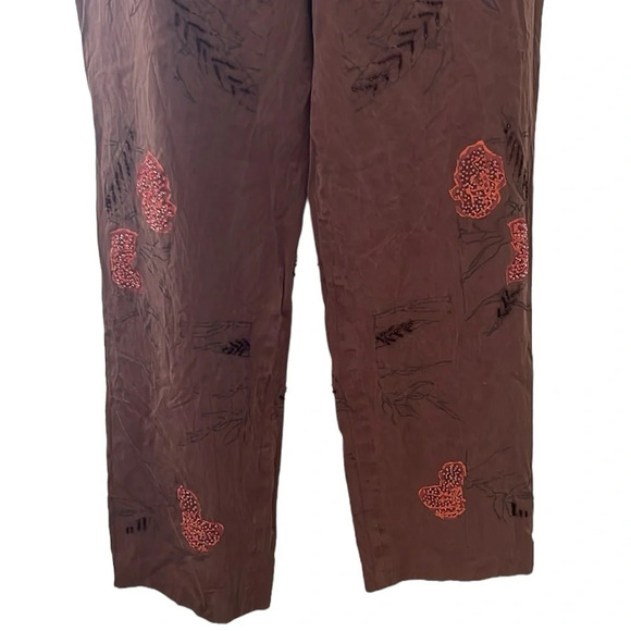 Silk pants. Hand beaded. Boho. Vintage. Alberta Ferretti Aeffe. Rare. - Picture 11 of 14